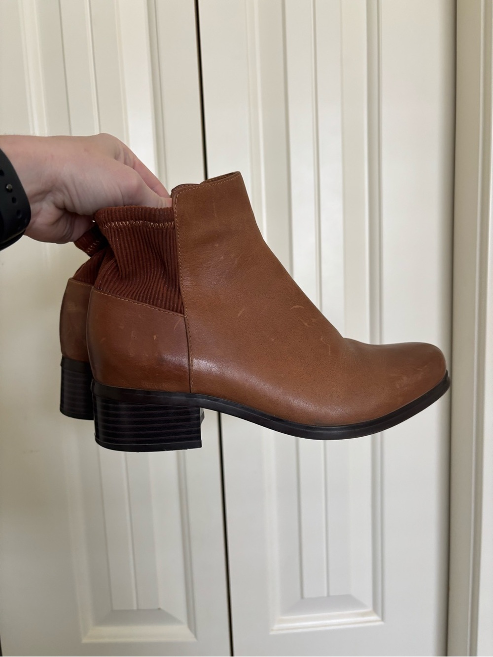 Artica Browns Waterproof Leather Ankle Boots Cognac Size 7